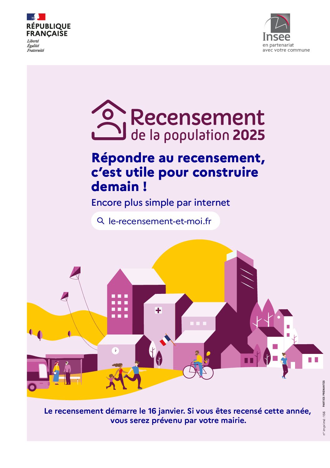 Recensement de la population – du 16 janvier au 15 février 2025